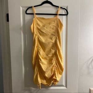 Plaid Drawstring Dress